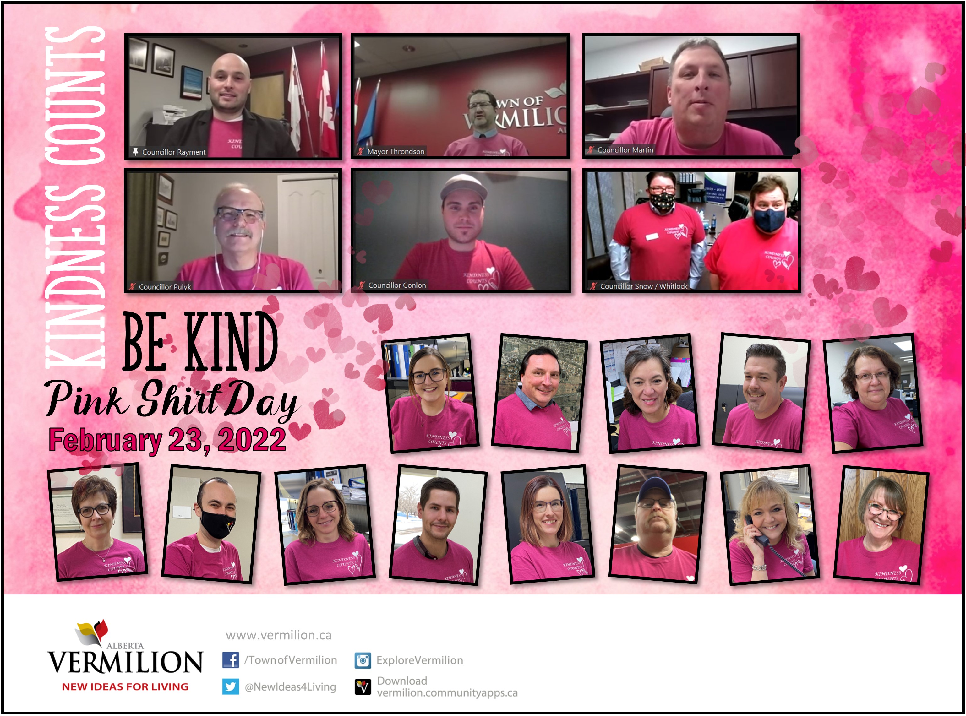 Pink Shirt Day Town Council and Staff