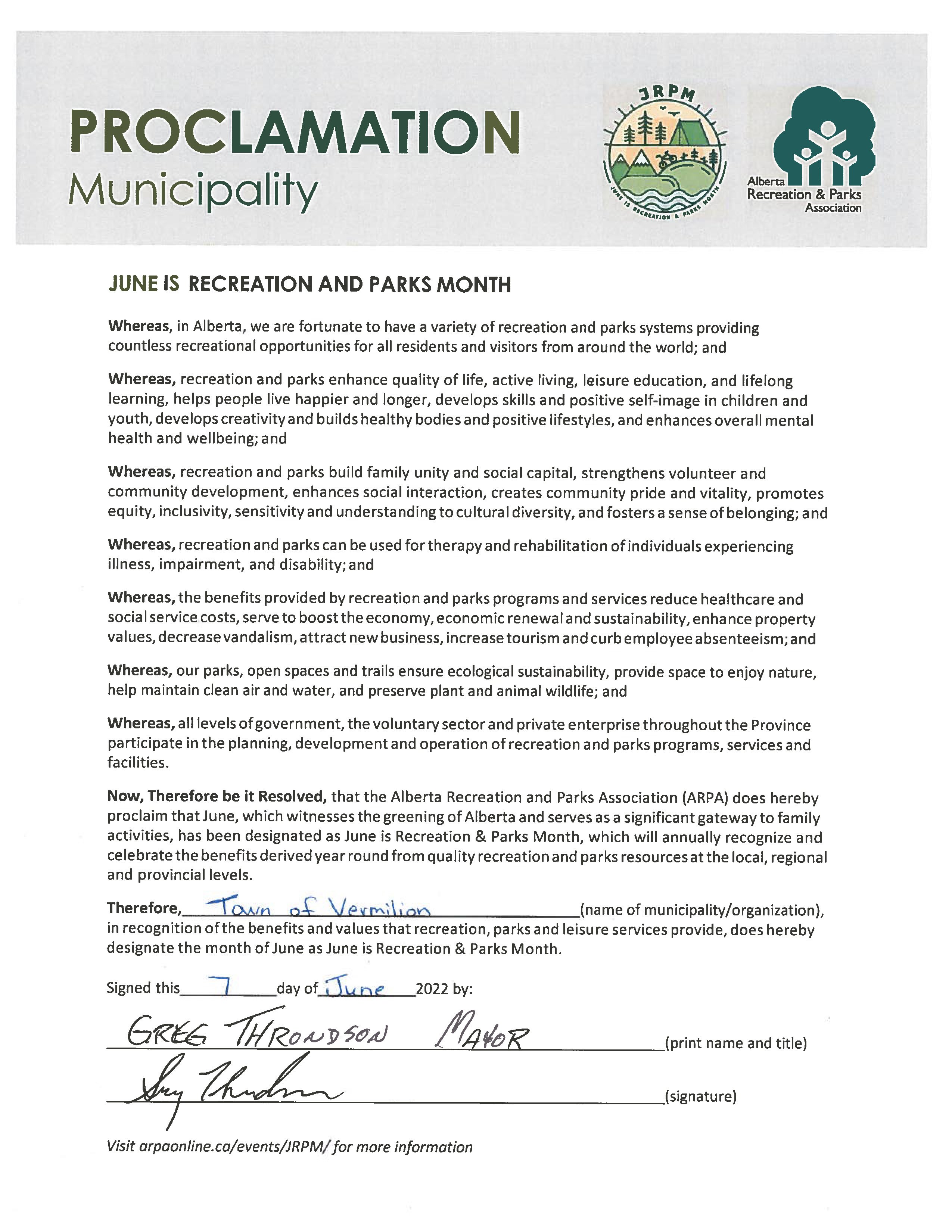 Recreation and Parks Month