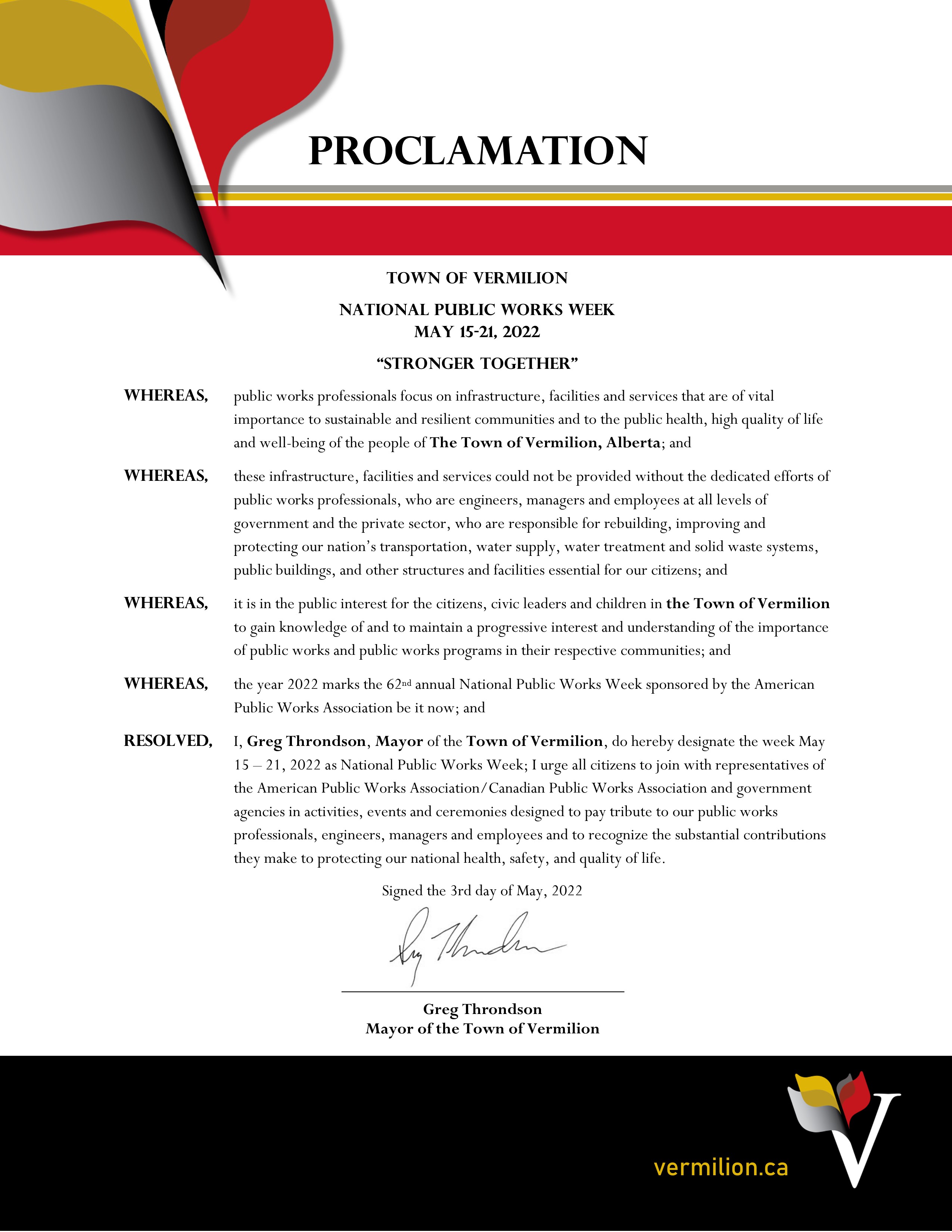 National Public Works Week May 15-21, 2022