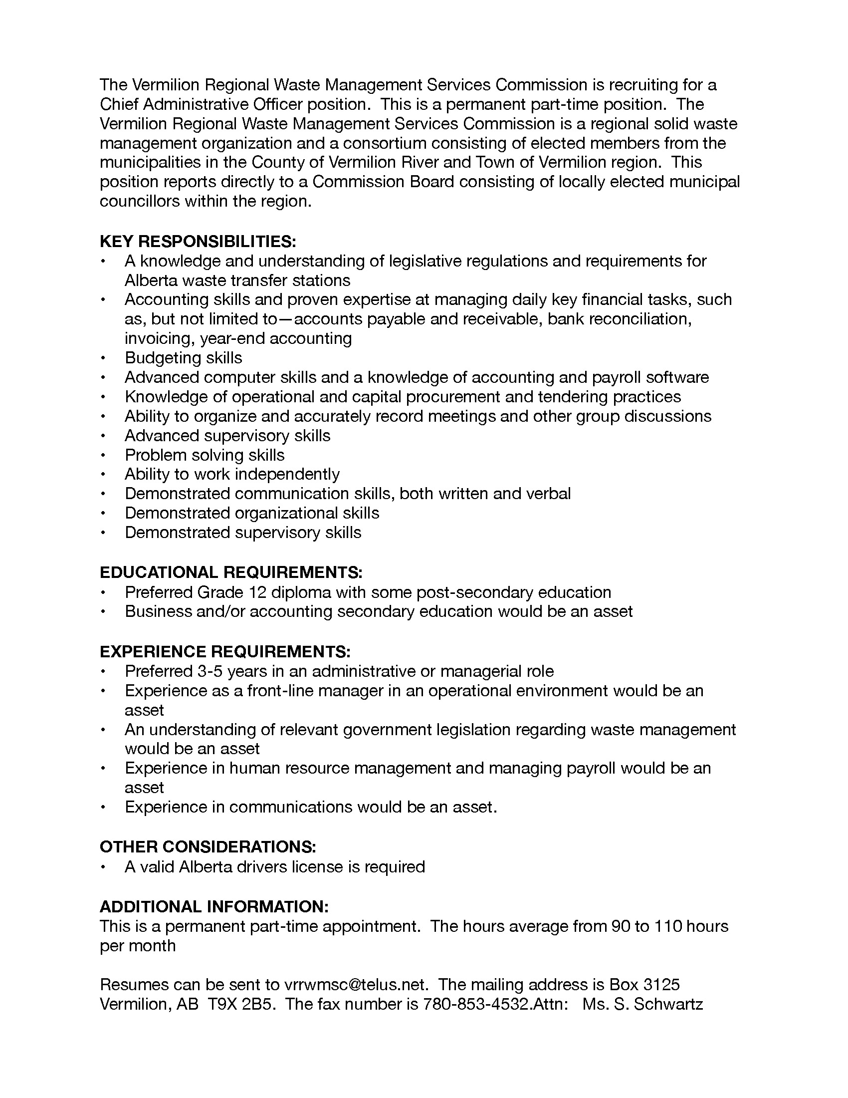 CAO Job Ad