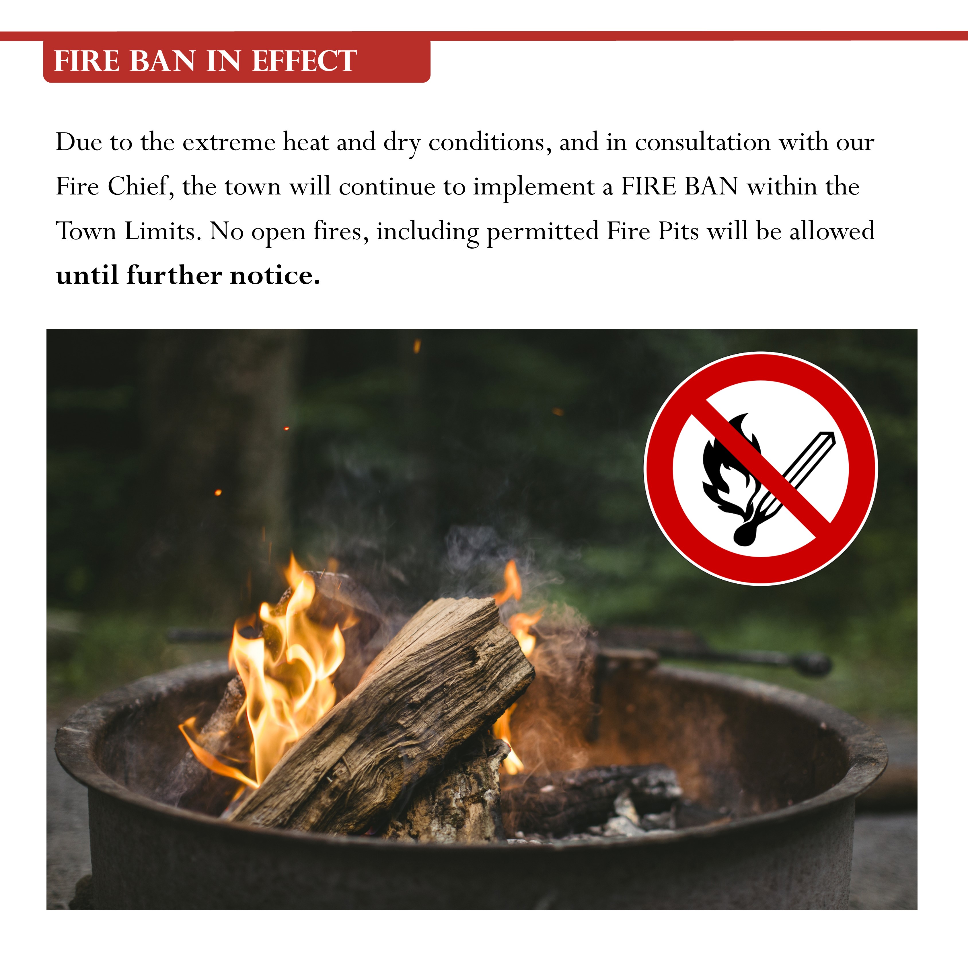 Fire Ban Continues