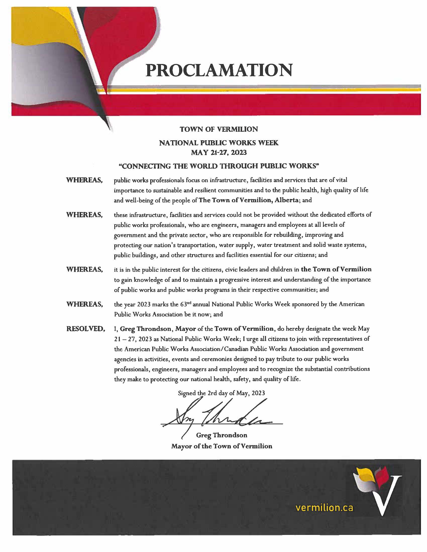 National Public Works Week May 21-27, 2023